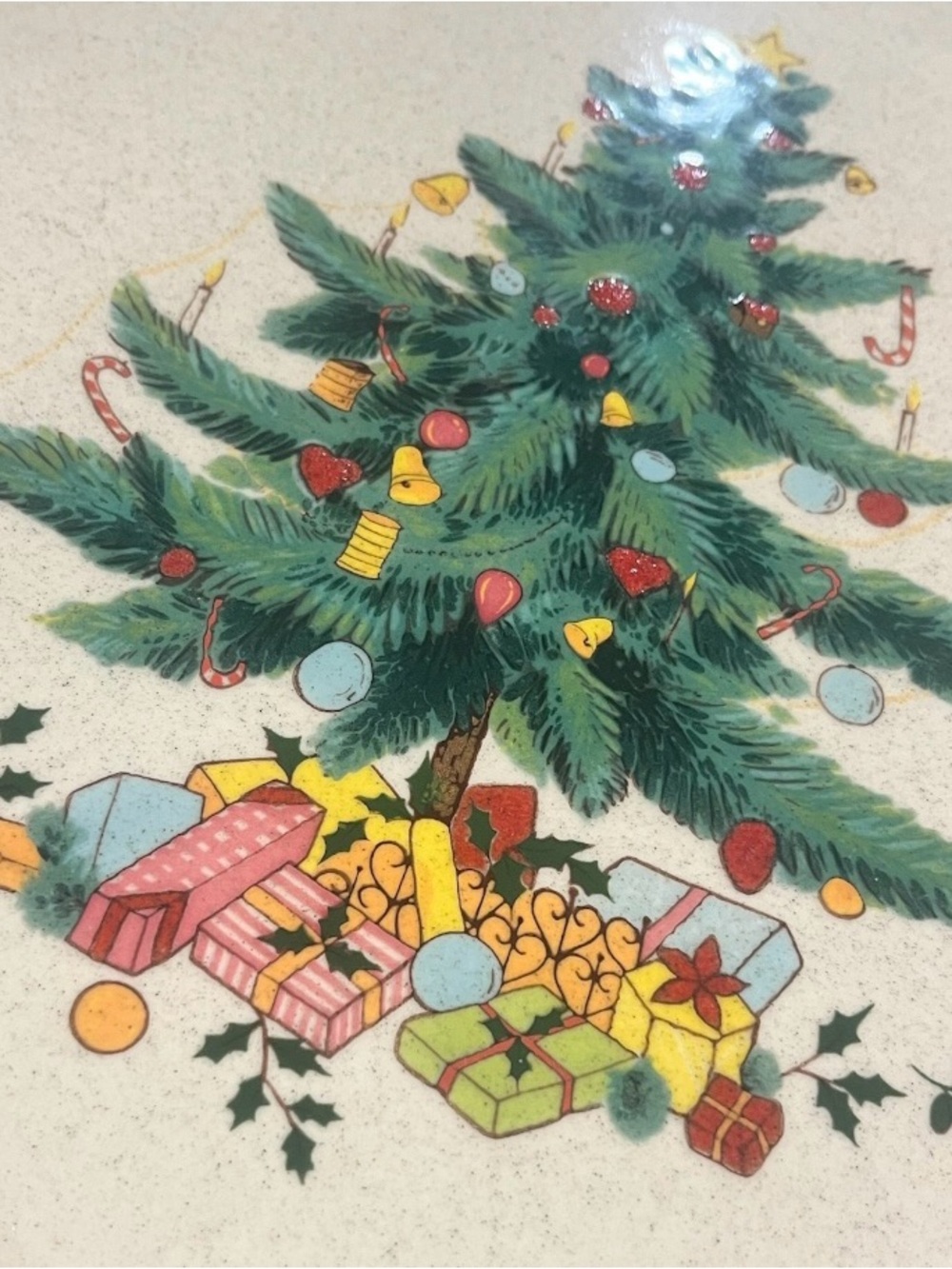 Mikasa Cheese Cracker Board FESTIVE SEASON 10-5/8" Christmas Tree Made In Japan - Picture 6 of 8